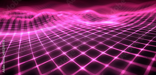 Pulsating vibrant magenta fractal grid, perfect for energetic and lively compositions. photo