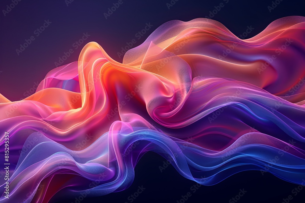 Obraz premium Precise Lines and Soft Transitions: A Dynamic Abstract Concept Art Illustration