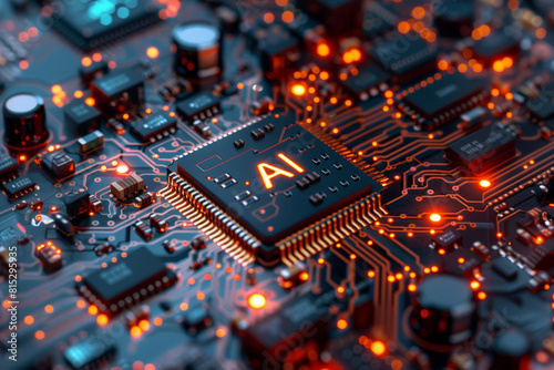 Stunning AI Computer Chip Photos for Sale - High-Resolution Images Showcasing the Future of Technology!