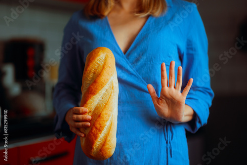 Obraz na plátne Woman Suffering from Celiac Disease Having Gluten Intolerance