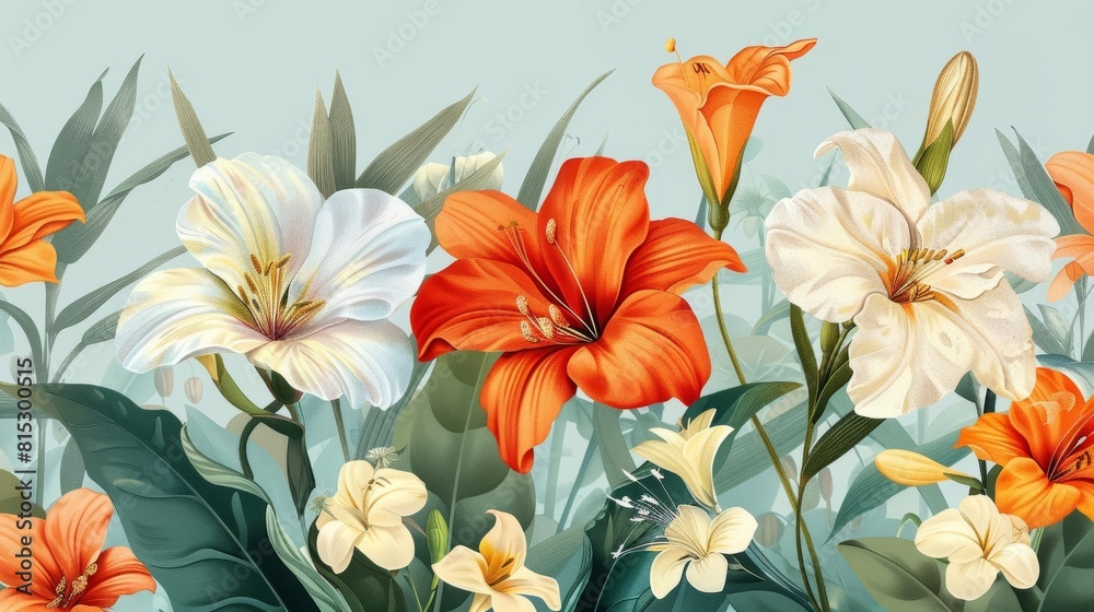 Botanical Illustrations Vintagestyle botanical drawings of spring flowers