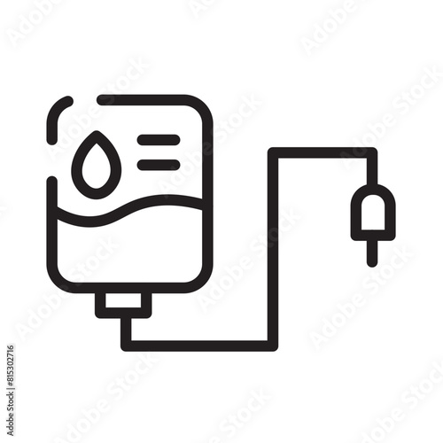 Bag Blood Donate Line Icon