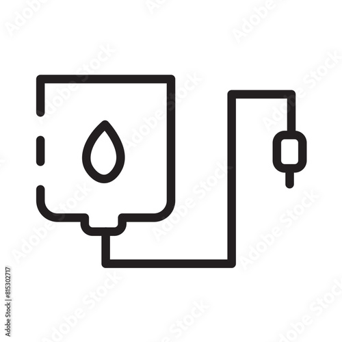 Bag Blood Donate Line Icon