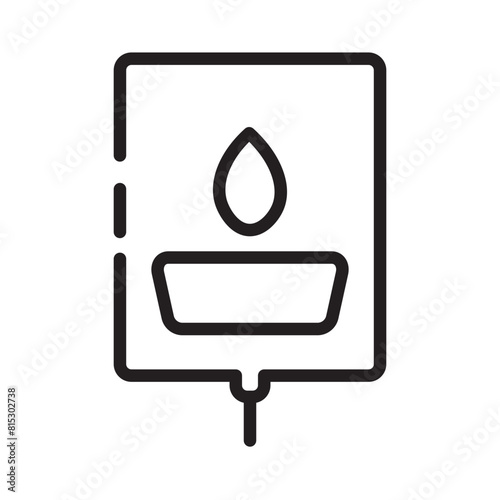 Bag Blood Donate Line Icon