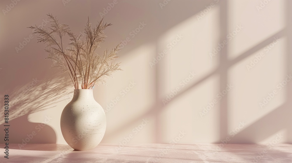 Minimalistic a light beige pink background for product presentation Minimalistic a light beige pink background for product presentation