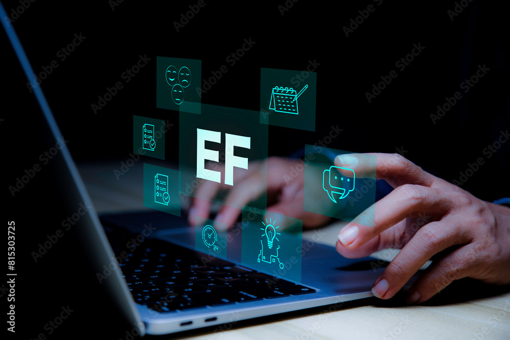 EF(Executive Functions)concept, man analyzing EF data. Executive Functions for children's brain skills It plays an important role in skills such Working memory, Inhibitory Control grow with quality. EF(Executive Functions)concept, man analyzing EF data. Executive Functions for children's brain skills It plays an important role in skills such Working memory, Inhibitory Control grow with quality.