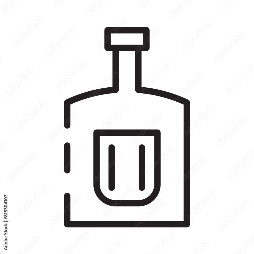 Obraz premium Alcohol Bar Bottle Line Icon