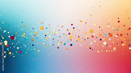 Abstract gradient background with scattered confetti dots photo