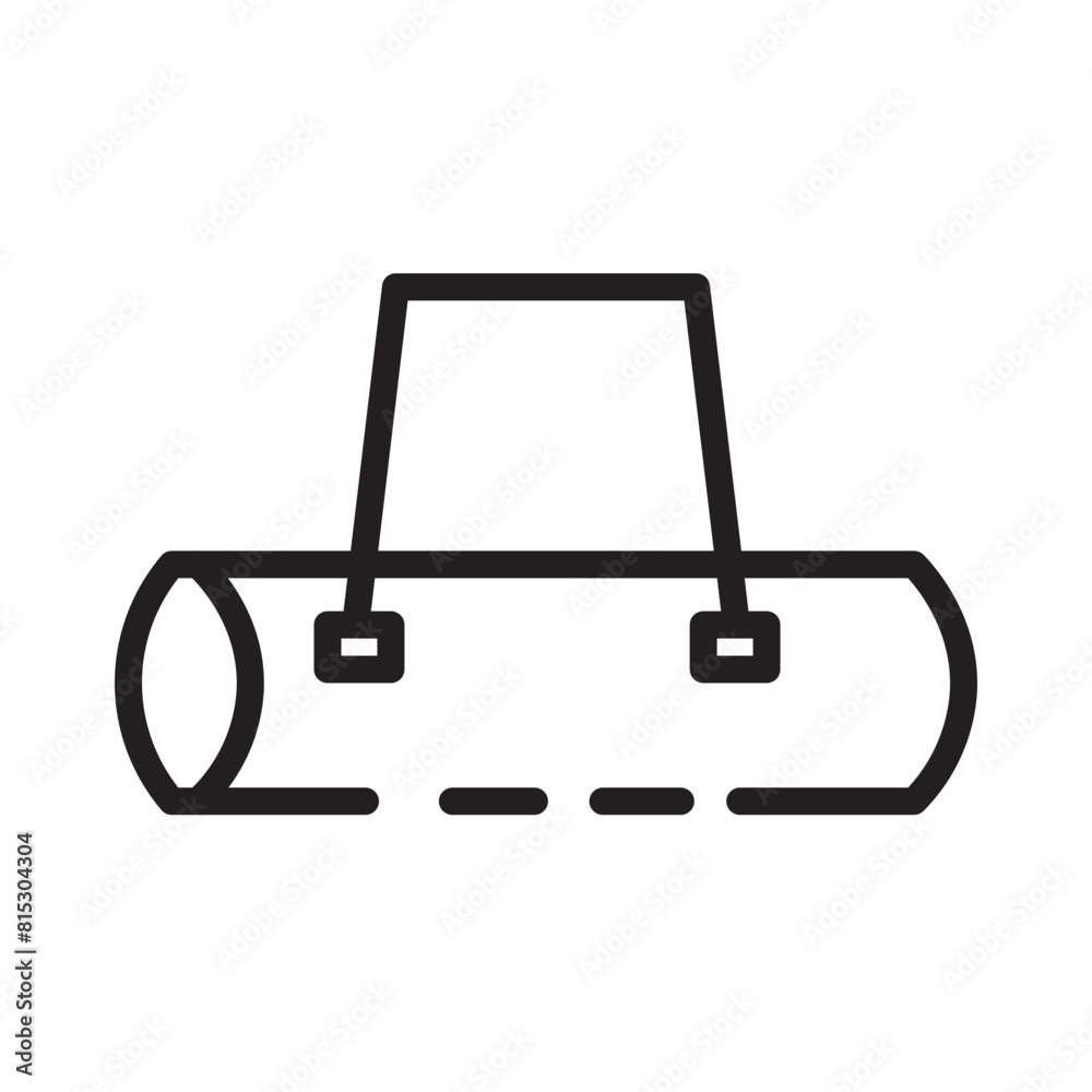 Fototapeta premium Bag Fitness Gym Line Icon
