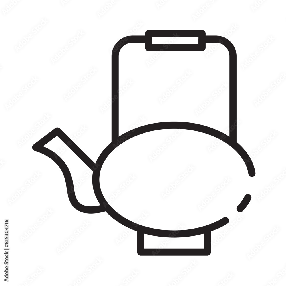 Kettle New Tea Line Icon Kettle New Tea Line Icon