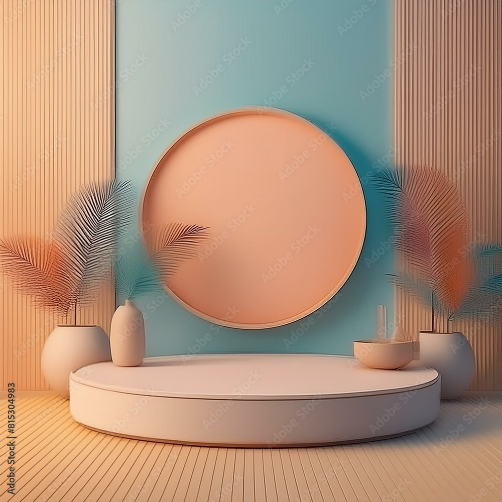A Smooth, Perfectly Clean, in on a Room, Product Mockup with Color Tone Aesthetic A Smooth, Perfectly Clean, in on a Room, Product Mockup with Color Tone Aesthetic