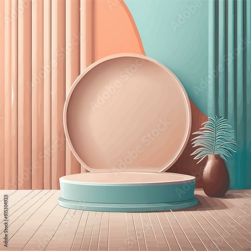 A Smooth, Perfectly Clean, in on a Room, Product Mockup with Color Tone Aesthetic 