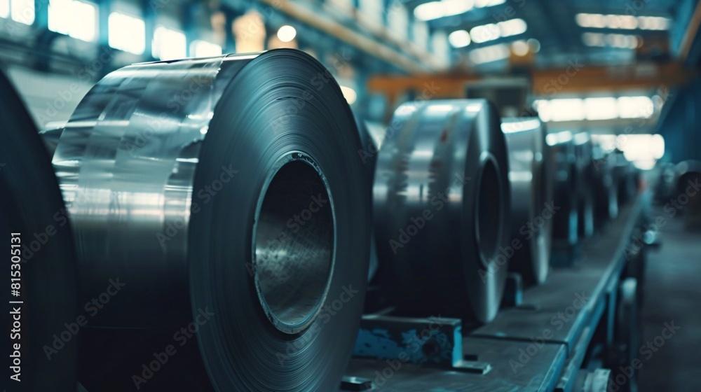 custom made wallpaper toronto digitalRolls of cold-rolled galvanized steel in factory. Industrial background.