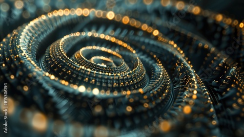 Prime number spiral showcasing the distribution of prime numbers in a visually stunning arrangement