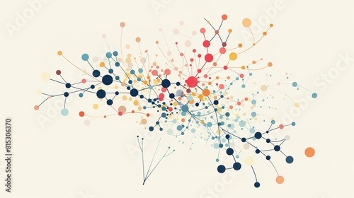 Probability tree diagram branching out to illustrate various possible outcomes of a stochastic process.
