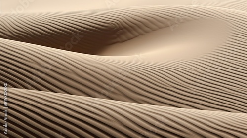 Close-up of flowing sand dunes creating wave-like patterns in the desert