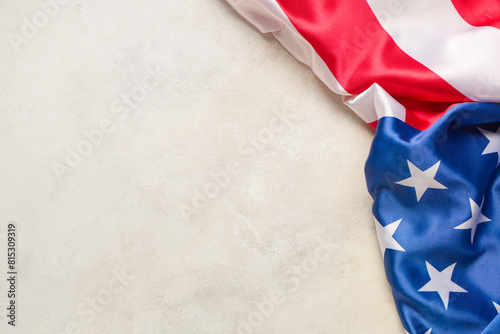 Flag of USA on light backgr...