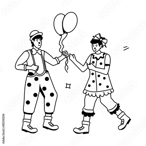 People Celebrating Flat Character Icons