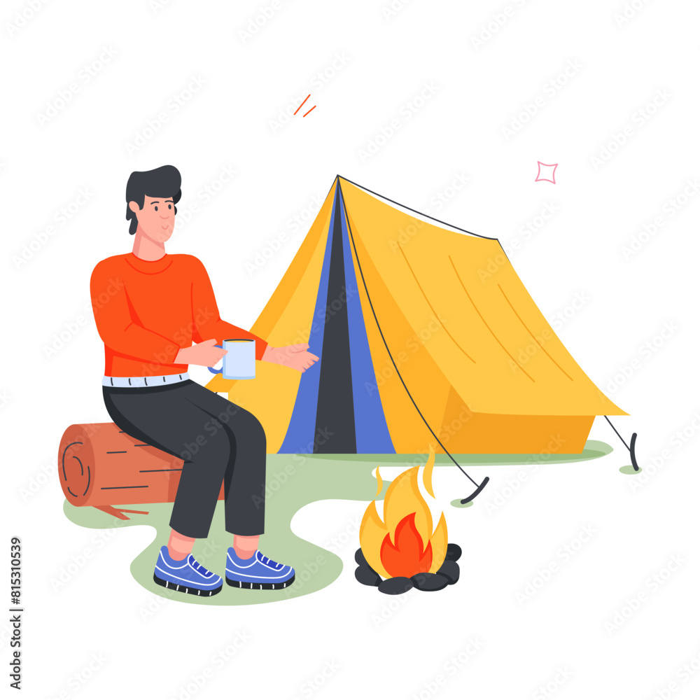 Fototapeta premium Festival Celebrations Flat Character Icons