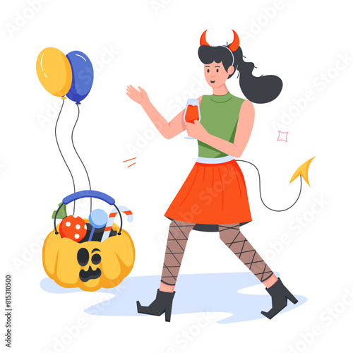 People Celebrating Flat Character Icons