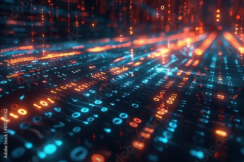 Binary stream, technology concept