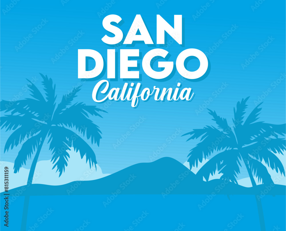 Obraz premium beach view in san diego california