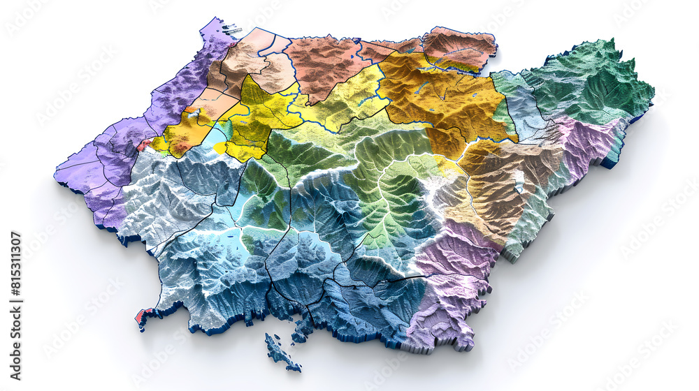 Color-coded Detailed Map of West Virginia with labeled Counties and 