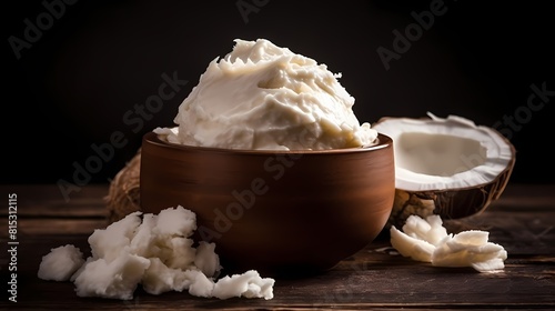 **A tub of creamy coconut-scented body butter
