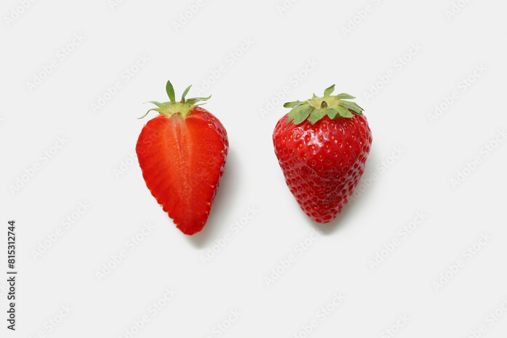 Sweet fresh strawberries on white background Sweet fresh strawberries on white background