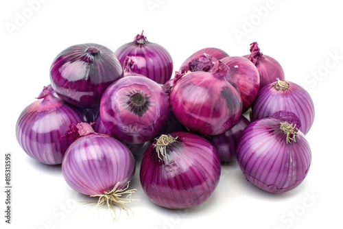 Fresh Red Onion isolated background