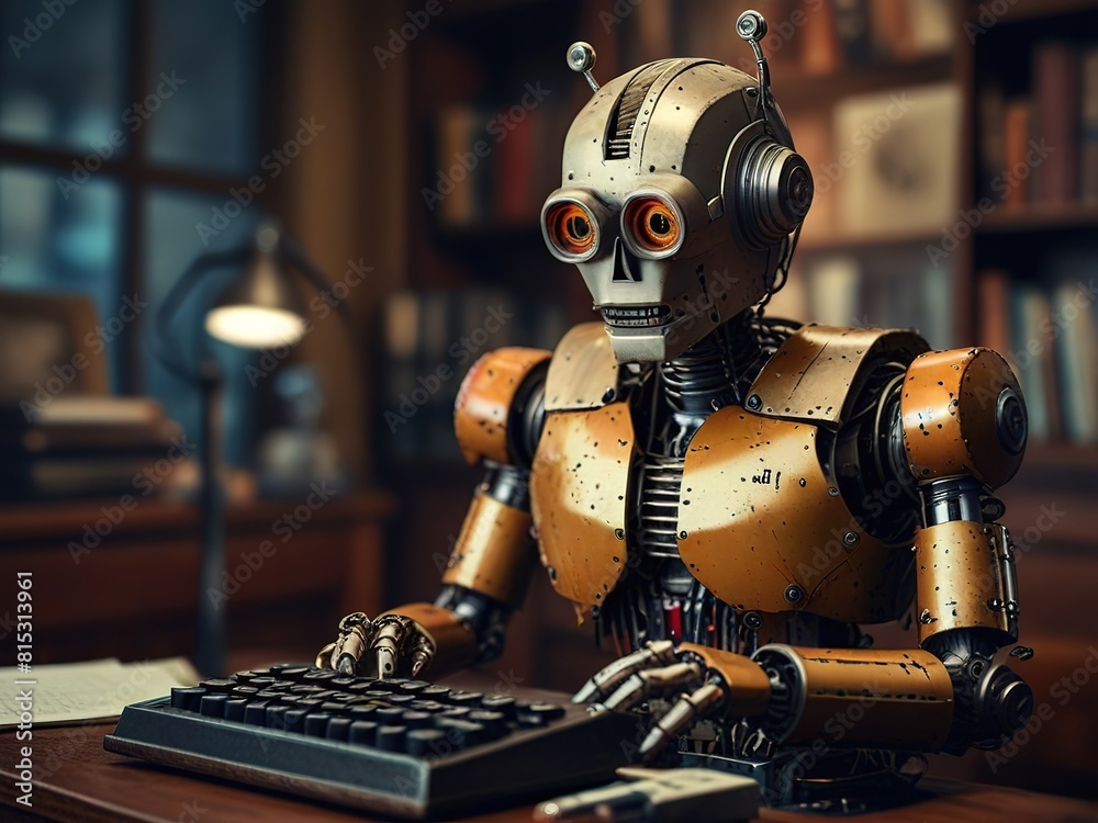 Fototapeta premium Use robots to work