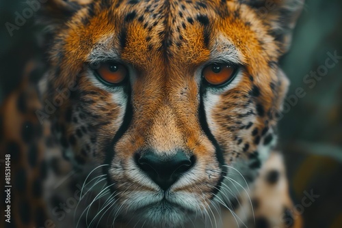 cinematic cheetah portrait capturing majestic predators piercing gaze and primal essence