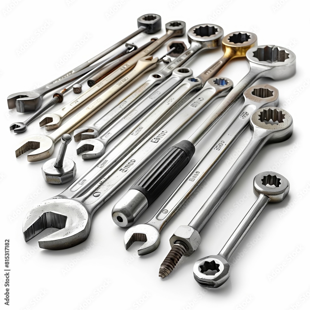 Fototapeta premium Photo of Mechanic's Tool Set ,isolated on white background