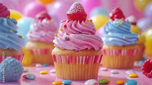 Scrumptious cupcakes decorated with frosting and sprinkles. Perfect for any occasion 