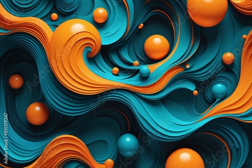 Dynamic Visuals: 3D Abstract Texture Backgrounds 