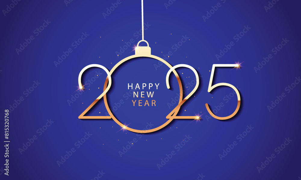 2025 Happy New Year Background Design. Greeting Card, Banner, Poster. Vector Illustration..