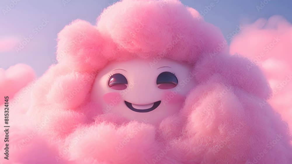 Adorable Smiling Cloud Character Adorable Smiling Cloud Character