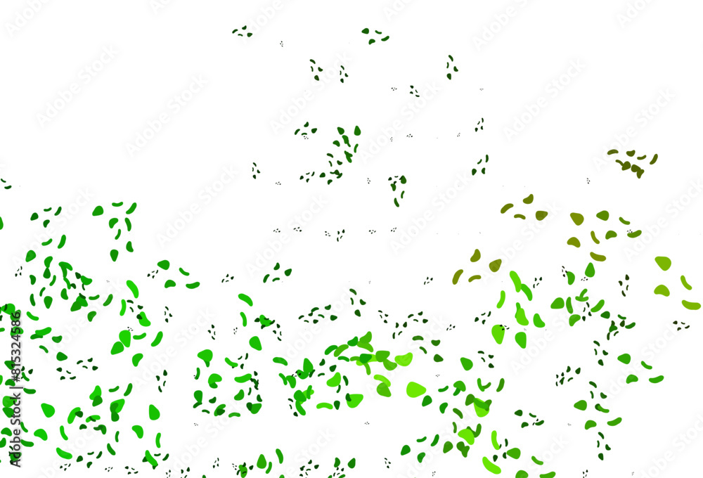 Light Green, Yellow vector backdrop with abstract shapes.