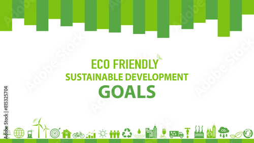 Green Business template and background for Sustainable development goals and Eco friendly  concept