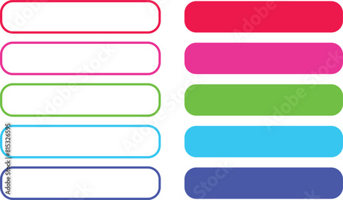 Set of colorful frames