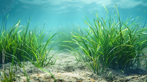 3D Rendering Illustration of Seagrass perfect for celebrating World Oceans Day