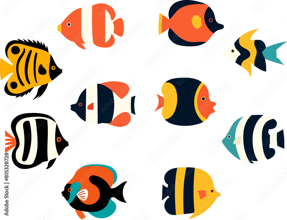 Naklejka premium fish image grp