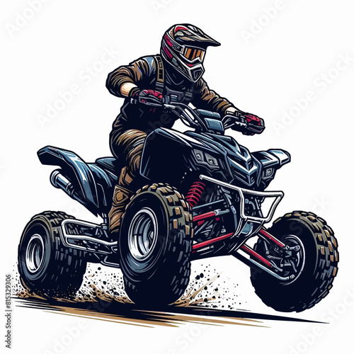 Simple Vector Art Illustration of Fantastic ATV Motor
