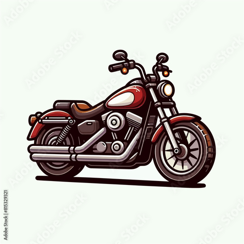 Simple Vector Art of Fantastic Motor Bike