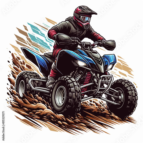 Vector Art Illustration of Fantastic ATV Motor