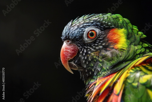 closeup colorful of parrot, bird © waranyu