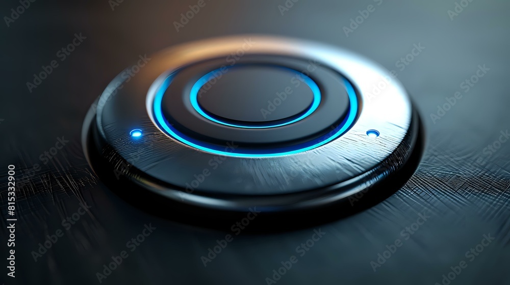 Contemporary Button with Dynamic Wave-Like Form Contemporary Button with Dynamic Wave-Like Form