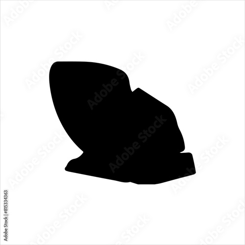 Massage chair silhouette icon vector illustration isolated on white background