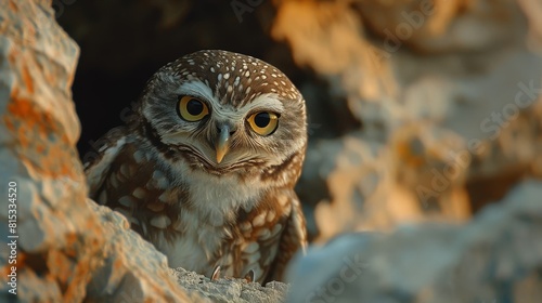 Little owl staring at you.