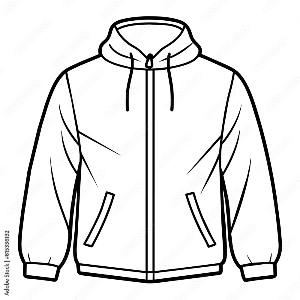 Windbreaker outline coloring book page line art illustration digital drawing Windbreaker outline coloring book page line art illustration digital drawing